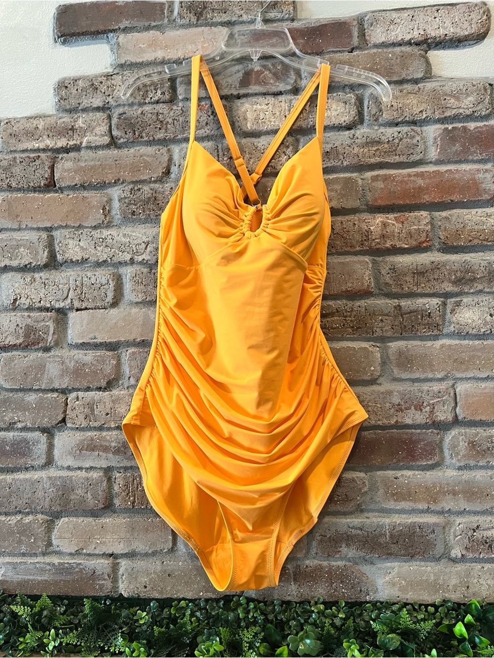 Plus XXL 2X One-Piece Swimsuit in Bright Yellow